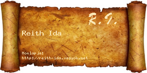 Reith Ida névjegykártya